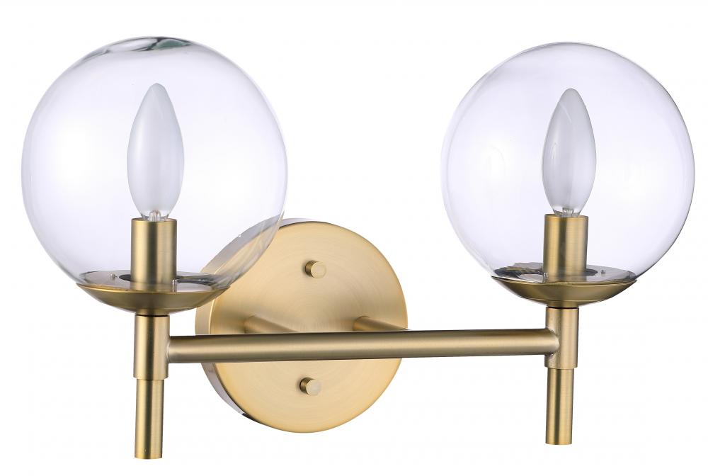 2 LIGHT BATH FIXTURE IN METAL