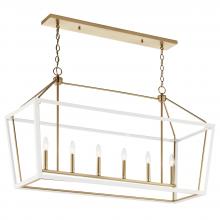 Kichler 52622CPZWH - Linear Chandelier 6Lt