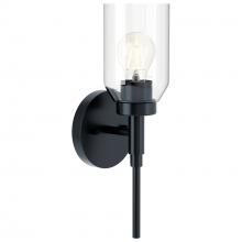 Kichler 55183BK - Madden 14.75 Inch 1 Light Wall Sconce with Clear Glass in Black