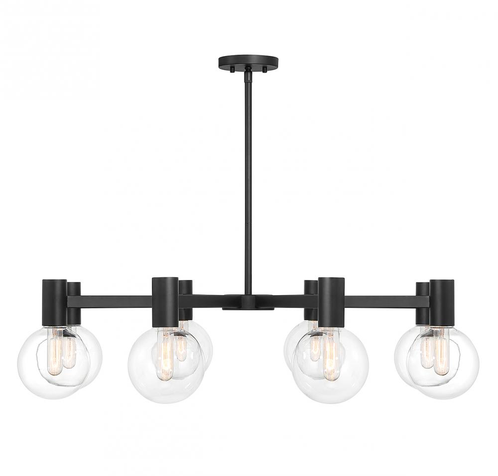 Wright 8-Light Chandelier in Matte Black