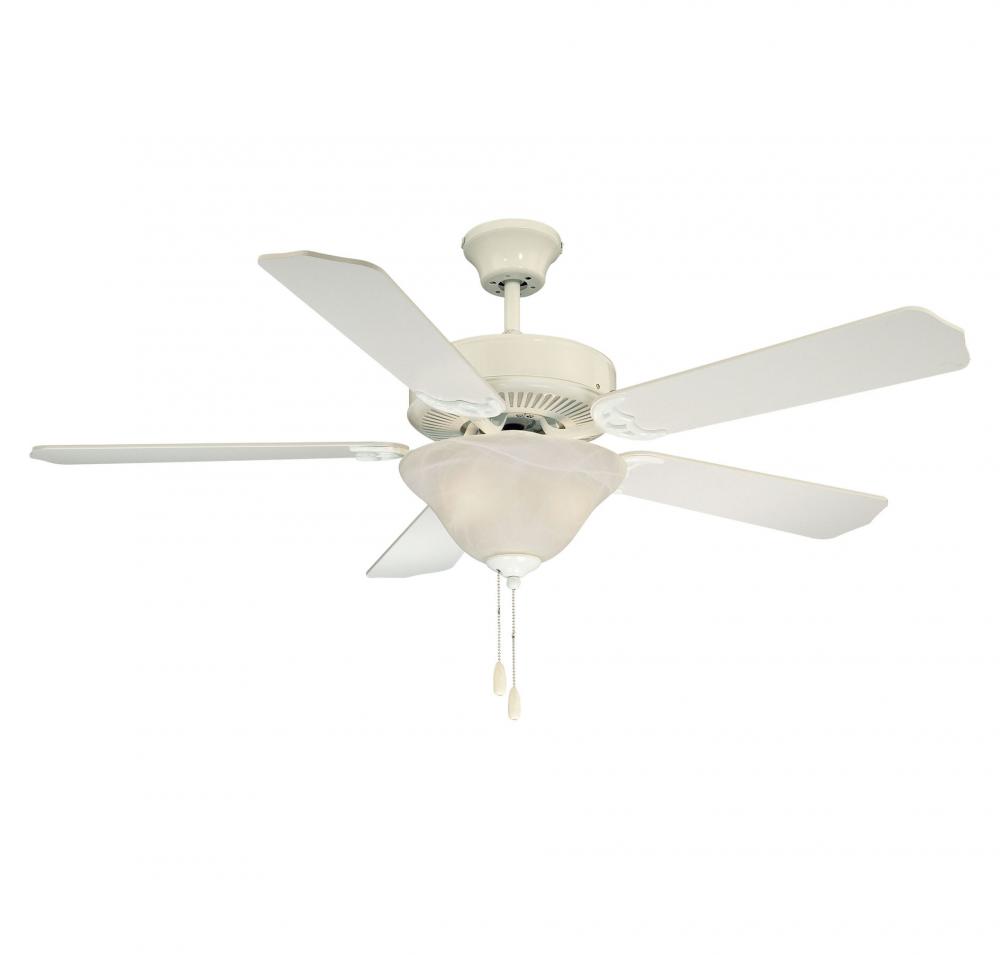 First Value 52" 2-Light Ceiling Fan in White
