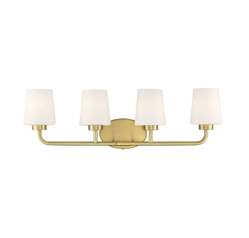 Capra 4-Light Bathroom Vanity Light in Warm Brass