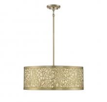 Savoy House 1-7500-4-171 - New Haven 4-Light Pendant in Burnished Brass