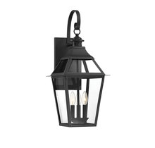 Savoy House 5-722-153 - Jackson 3-Light Outdoor Wall Lantern in Matte Black with Gold Highlights
