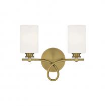 Savoy House 8-530-2-322 - Woodbury 2-Light Bathroom Vanity Light in Warm Brass