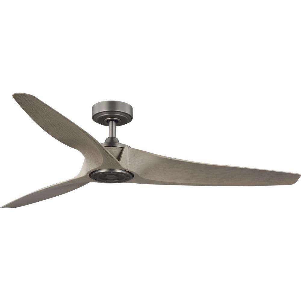 Manvel Collection 60-Inch Three-Blade DC Motor Transitional Ceiling Fan Antique Wood