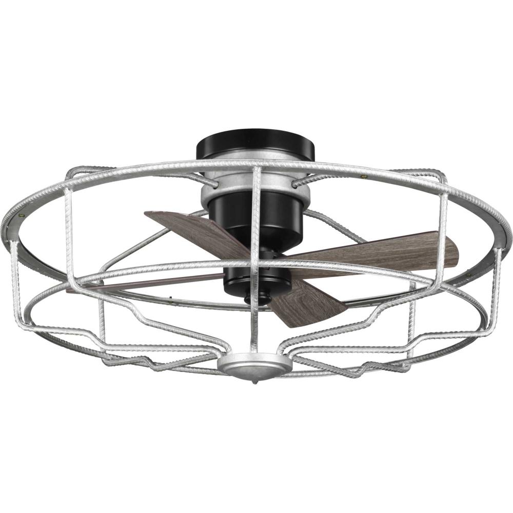 Loring Collection 33" Four-Blade Galvanized Ceiling Fan
