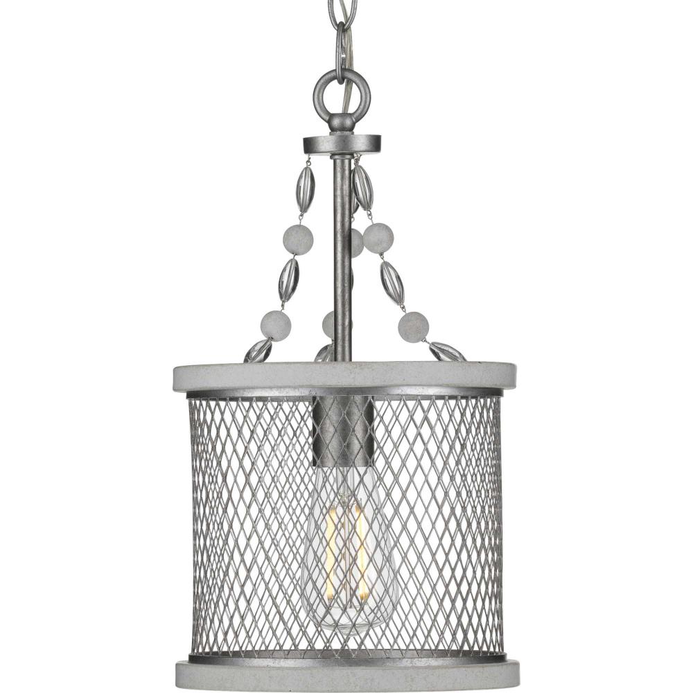 Austelle Collection One-Light Galvanized Finish Farmhouse Pendant Light