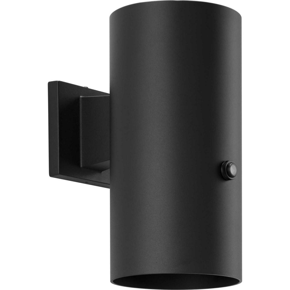 6" Black LED Outdoor Aluminum Wall Mount Cylinder with Photocell