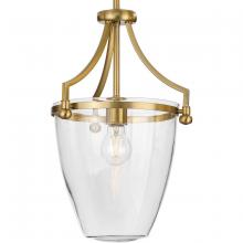 Progress P500360-109 - Parkhurst Collection One-Light New Traditional Brushed Bronze Clear Glass Mini-Pendant Light