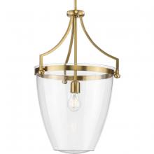 Progress P500361-109 - Parkhurst Collection One-Light New Traditional Brushed Bronze Clear Glass Pendant Light