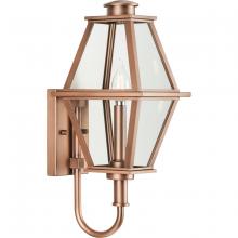 Progress P560347-169 - Bradshaw Collection One-Light Antique Copper Clear Glass Transitional Small Outdoor Wall Lantern