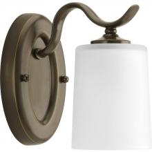 Progress P2018-20 - Inspire Collection One-Light Antique Bronze Etched Glass Traditional Bath Vanity Light