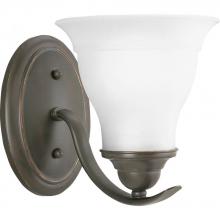 Progress P3190-20 - Trinity Collection One-Light Antique Bronze Etched Glass Traditional Bath Vanity Light