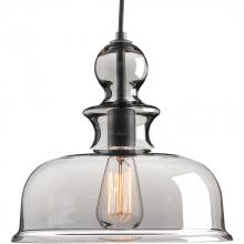 Progress P5332-143 - Staunton Collection One-Light Graphite Smoke Glass Global Pendant Light