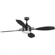 Progress P250040-031-30 - Rudder Collection Indoor/Outdoor 56" Four-Blade  Black Ceiling Fan