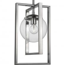 Progress P500283-009 - Atwell Collection One-Light Brushed Nickel Clear Glass Luxe Pendant Light