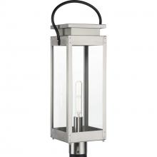 Progress P540046-135 - Union Square Collection One-Light Stainless Steel and Clear Glass Outdoor Post Lantern
