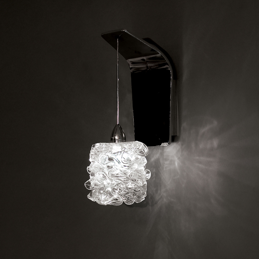 Candy LED Pendant Wall Sconce with Clear Glass in Chrome