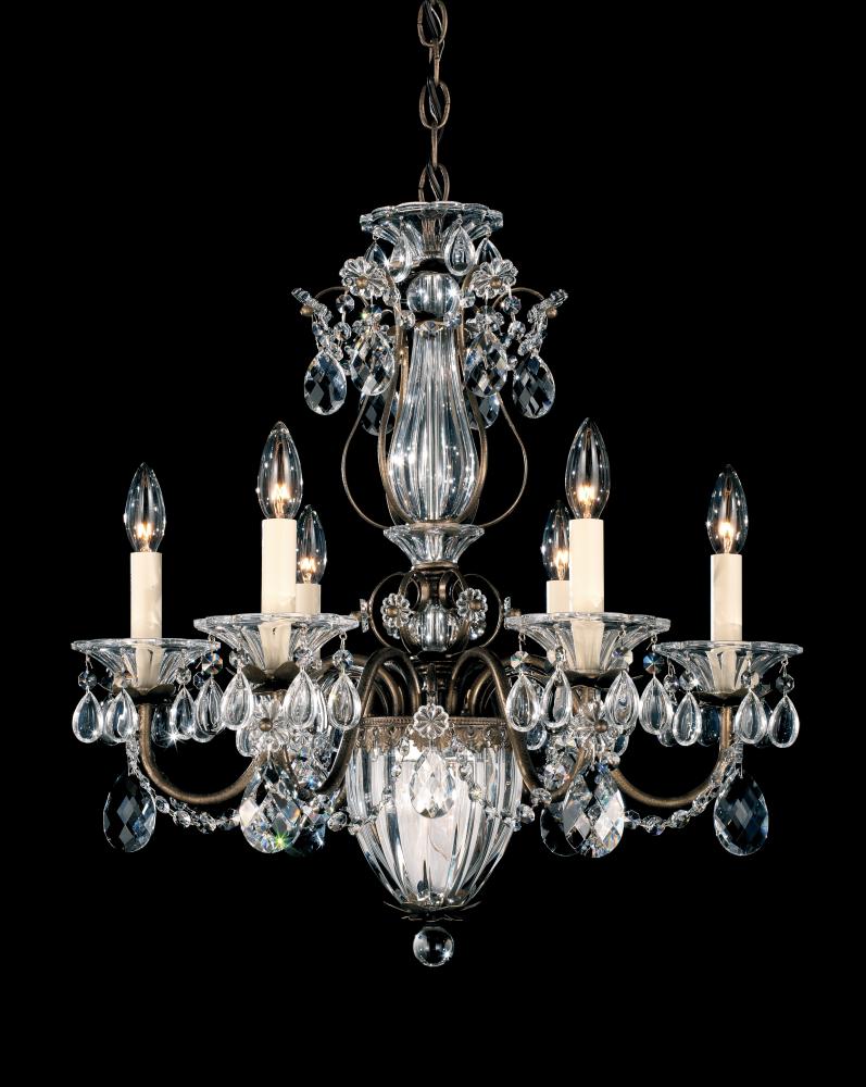 Bagatelle 7 Light 120V Chandelier in Antique Silver with Clear Heritage Handcut Crystal
