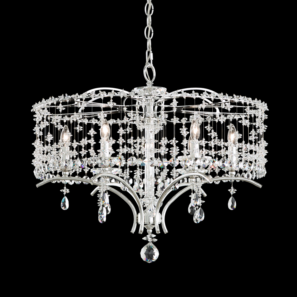 Bella Rose 6 Light 120V Chandelier in Etruscan Gold with Clear Heritage Handcut Crystal