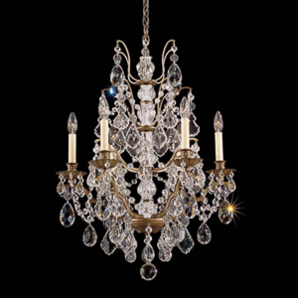Bordeaux 6 Light 110V Chandelier in French Gold with Clear Legacy Crystal