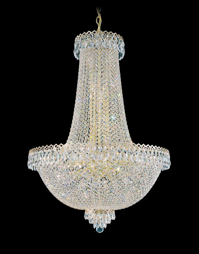 Camelot 31 Light 120V Chandelier in Polished Silver with Clear Optic Crystal