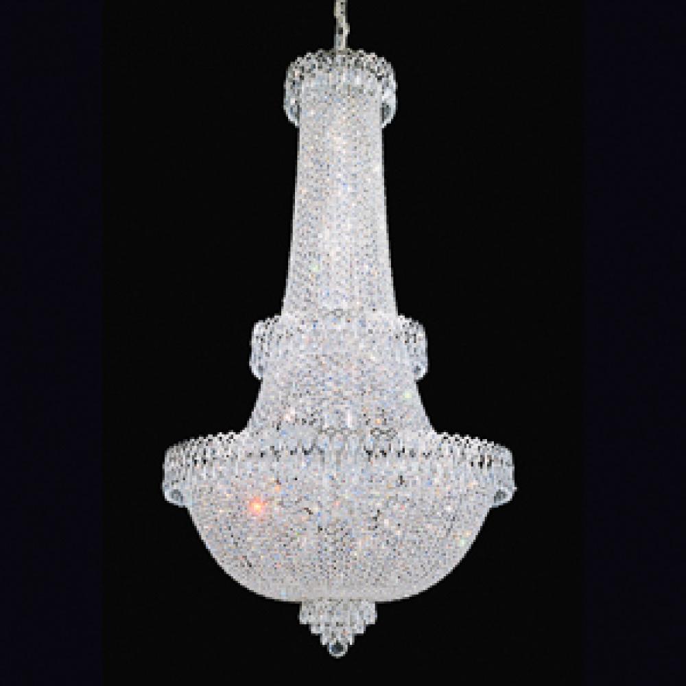 Camelot 41 Light 110V Chandelier in Silver with Clear Gemcut® Crystal