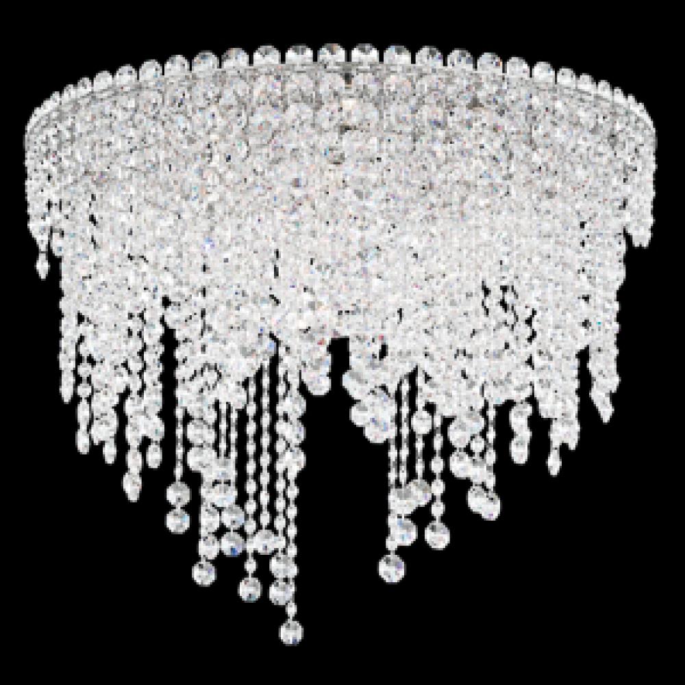 Chantant 6 Light 110V Close to Ceiling in Stainless Steel with Clear Heritage Crystal