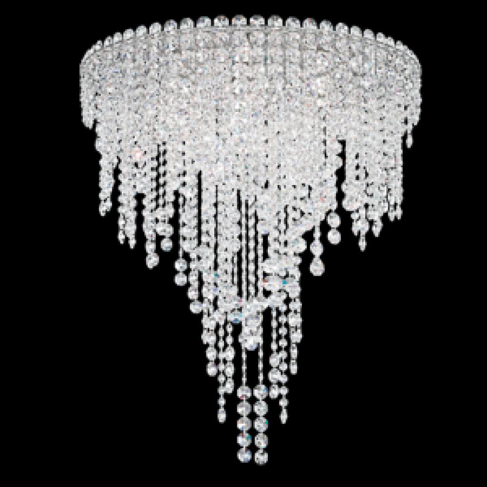 Chantant 6 Light 110V Close to Ceiling in Stainless Steel with Clear Heritage Crystal
