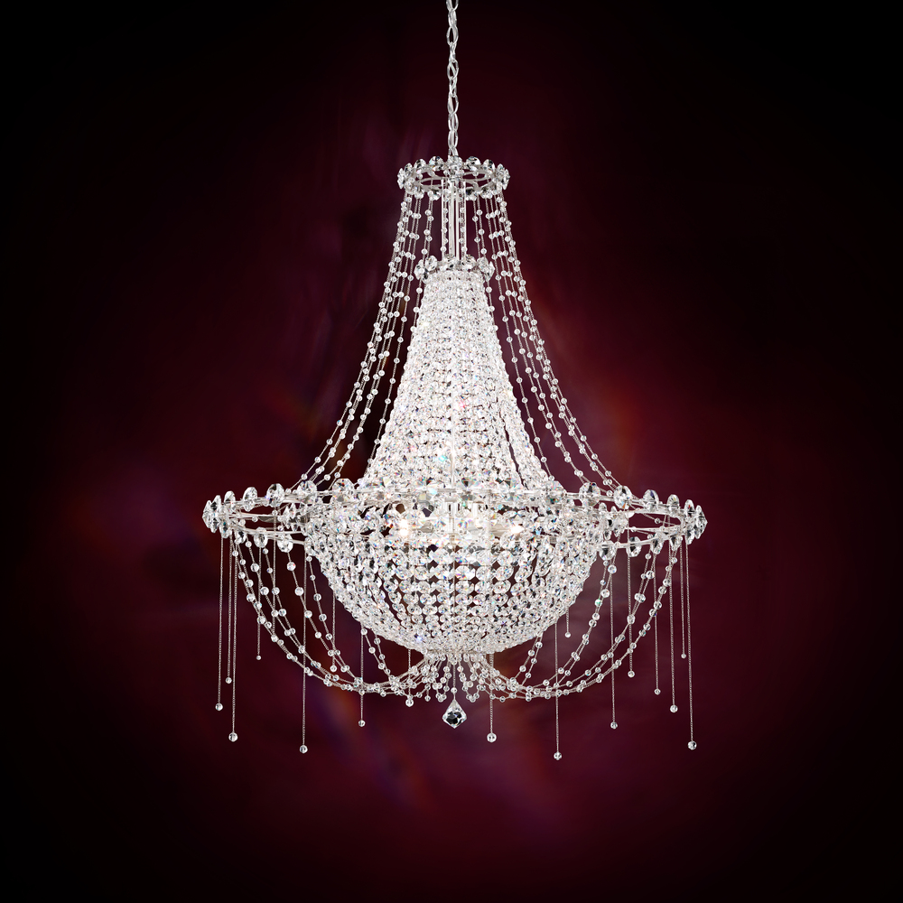 Chrysalita 8 Light 120V Chandelier in Polished Stainless Steel with Clear Radiance Crystal