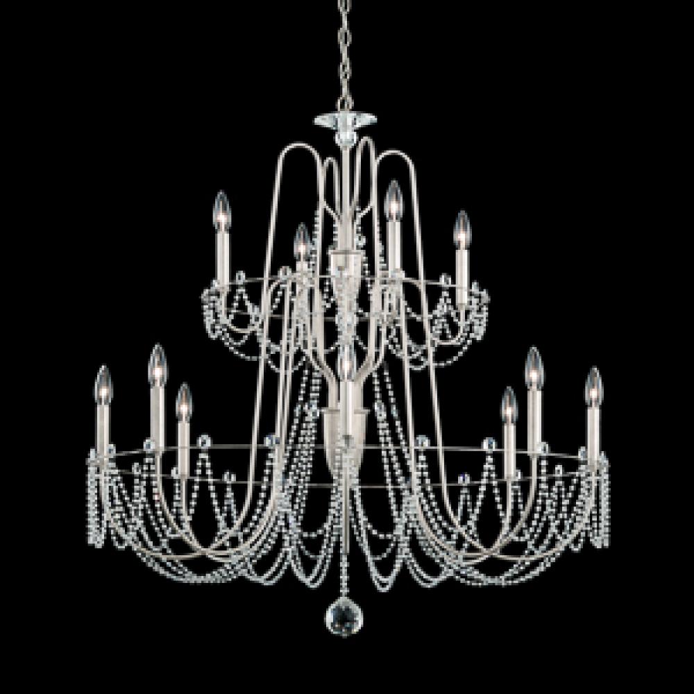 Esmery 12 Light 110V Chandelier in Heirloom Gold with Clear Heritage Crystals