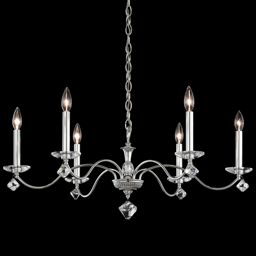 Modique 6 Light 110V Chandelier in Etruscan Gold with Clear Heritage Crystal