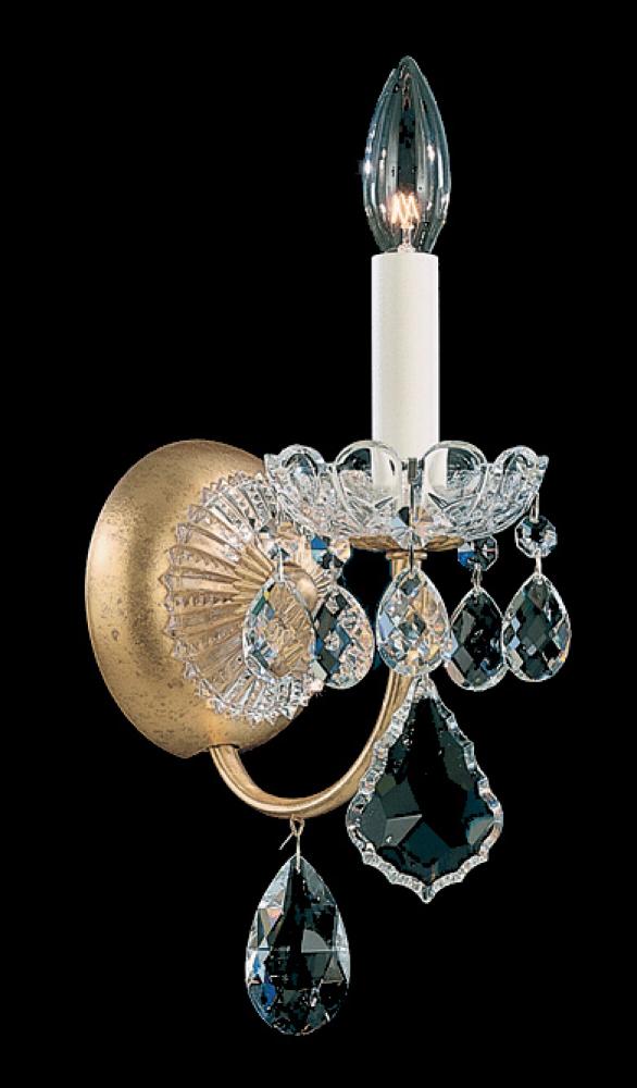 New Orleans 1 Light 120V Wall Sconce in Etruscan Gold with Clear Heritage Handcut Crystal