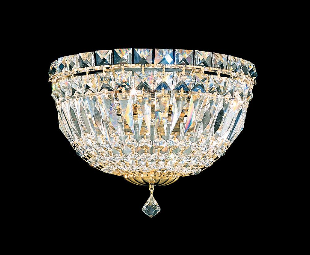 Petit Crystal Deluxe 3 Light 120V Wall Sconce in Polished Silver with Clear Optic Crystal