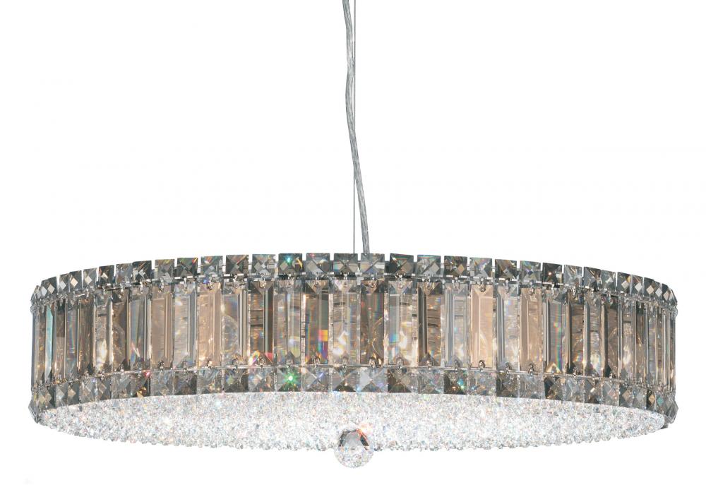 Plaza 21 Light 120V Pendant in Polished Stainless Steel with Clear Optic Crystal