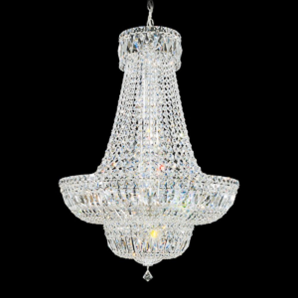 Petit Crystal Deluxe 23 Light 110V Chandelier in Silver with Clear Heritage Crystals