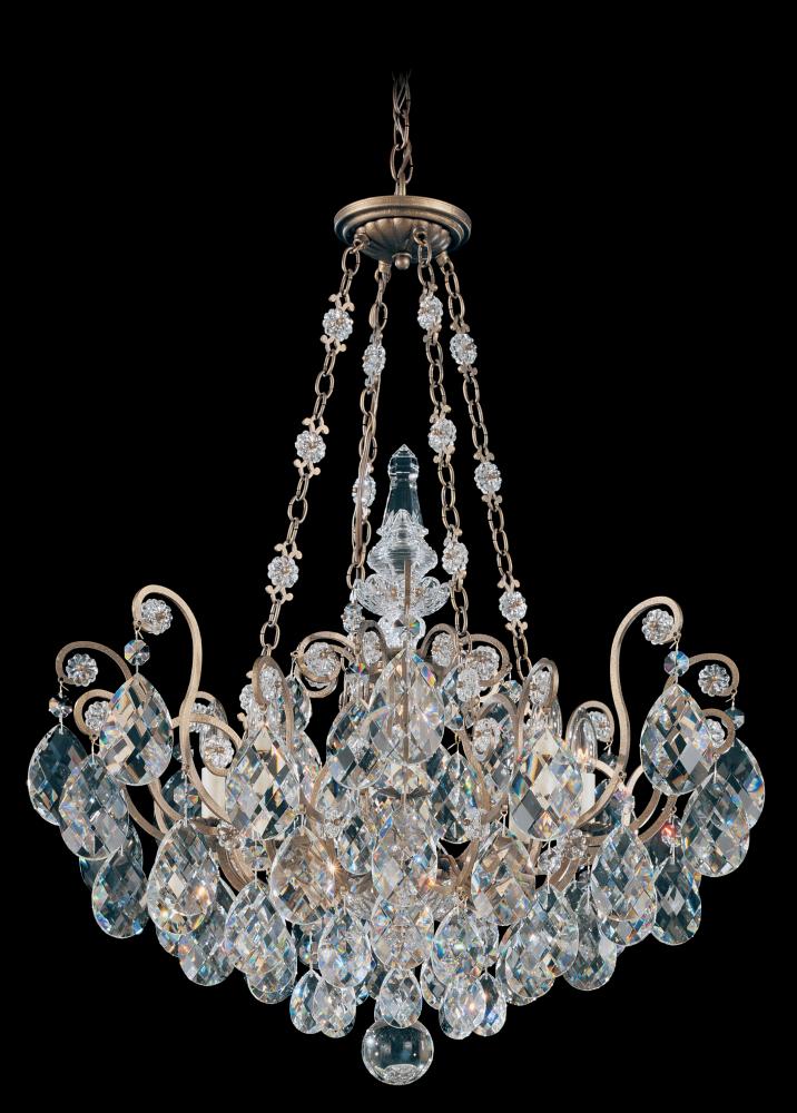 Renaissance 8 Light 120V Pendant in Heirloom Bronze with Clear Heritage Handcut Crystal