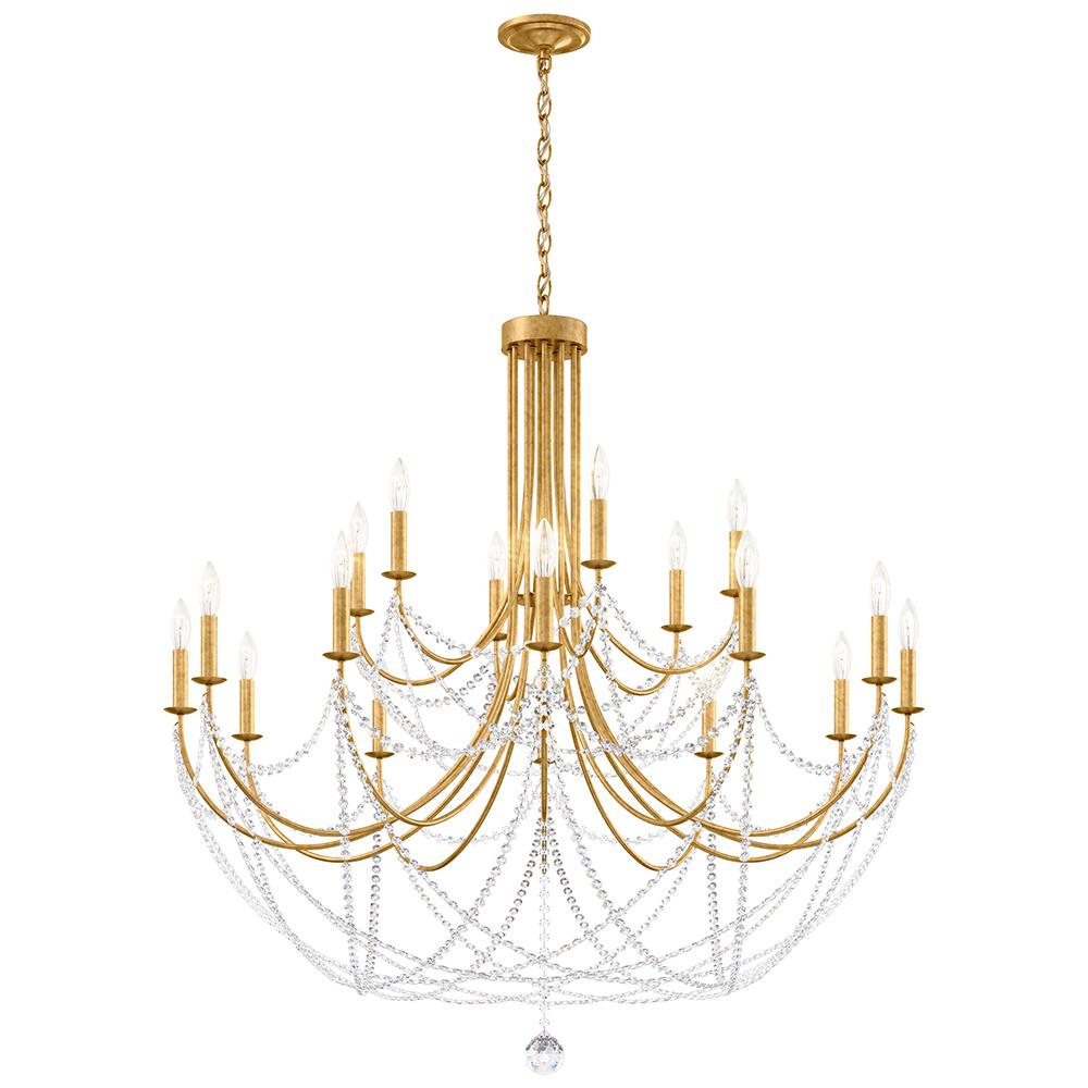 Verdana 8 Light 120V Chandelier in Heirloom Gold with Clear Optic Crystal