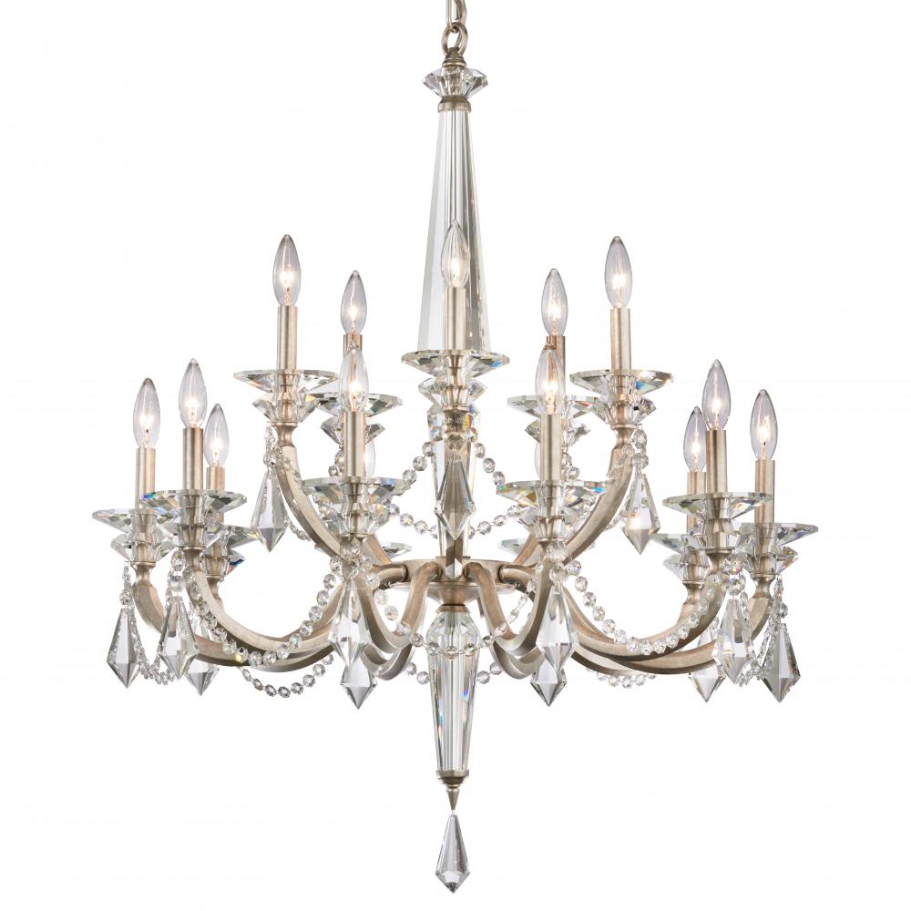Verona 15 Light 120V Chandelier in Heirloom Gold with Clear Radiance Crystal