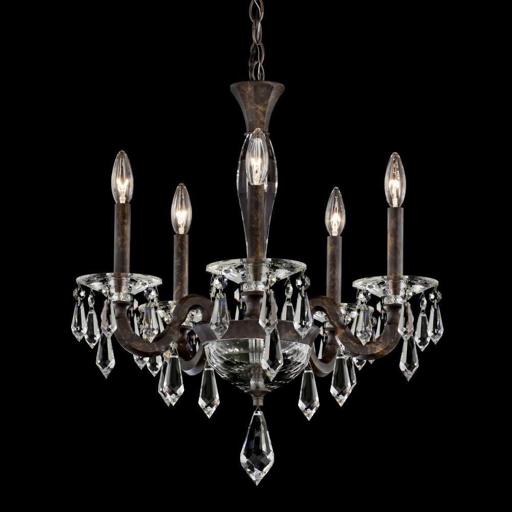Napoli 5 Light 120V Chandelier in Black with Clear Radiance Crystal