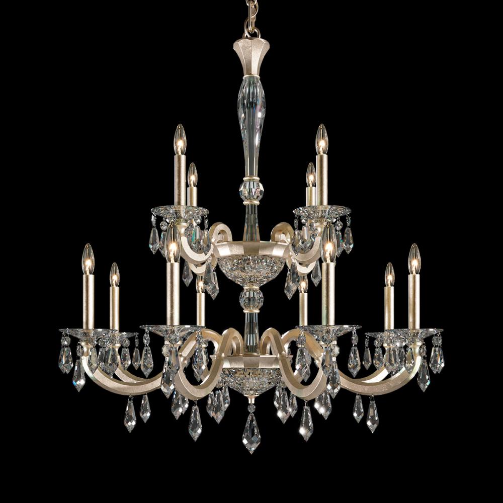 Napoli 12 Light 120V Chandelier in Heirloom Gold with Clear Radiance Crystal