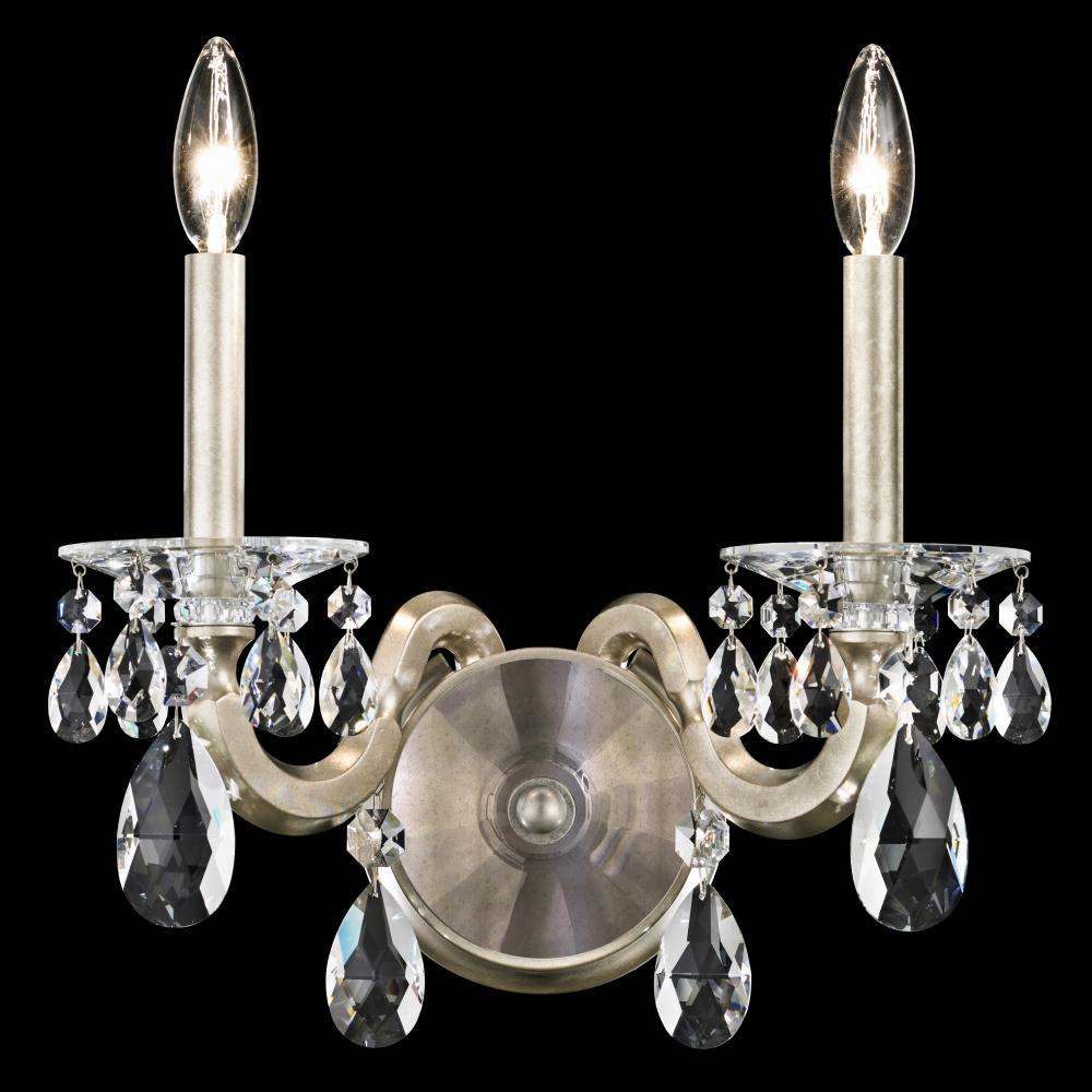 San Marco 2 Light 120V Chandelier in Heirloom Gold with Clear Radiance Crystal