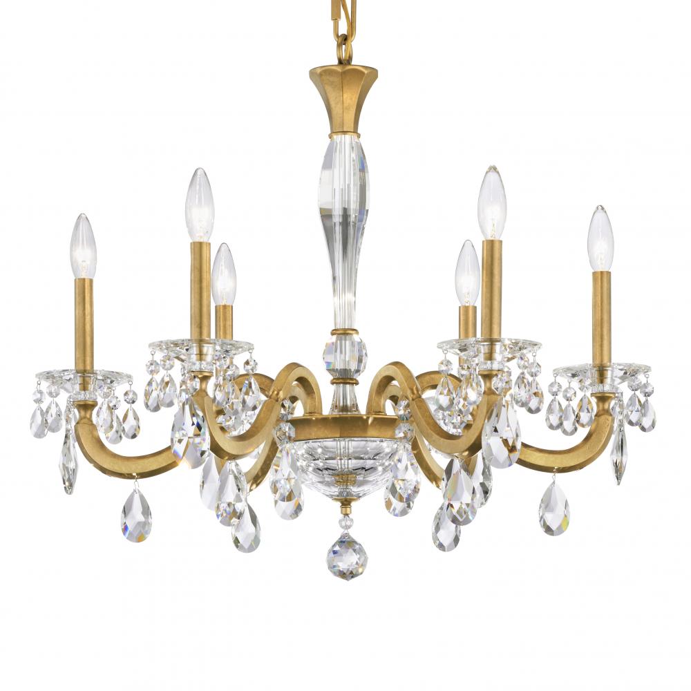 San Marco 6 Light 120V Chandelier in Black with Clear Radiance Crystal