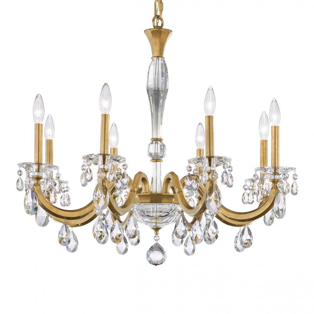 San Marco 8 Light 120V Chandelier in Black with Clear Radiance Crystal
