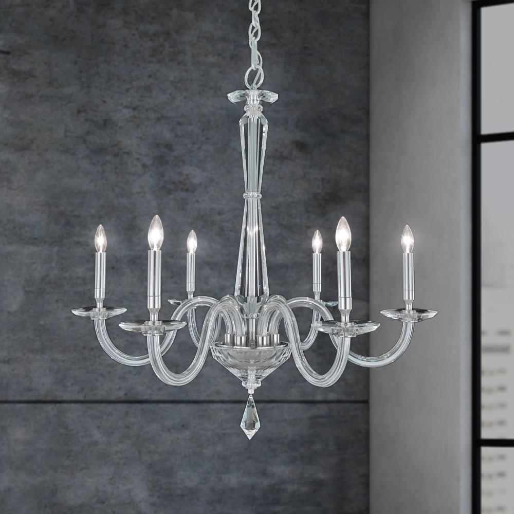 Habsburg 6 Light 120V Chandelier in Polished Chrome with Clear Optic Crystal