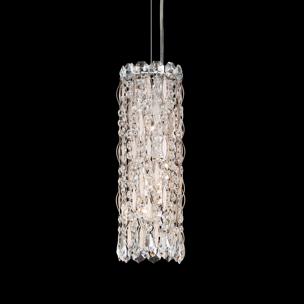Sarella 3 Light 120V Mini Pendant in Antique Silver with Clear Heritage Handcut Crystal