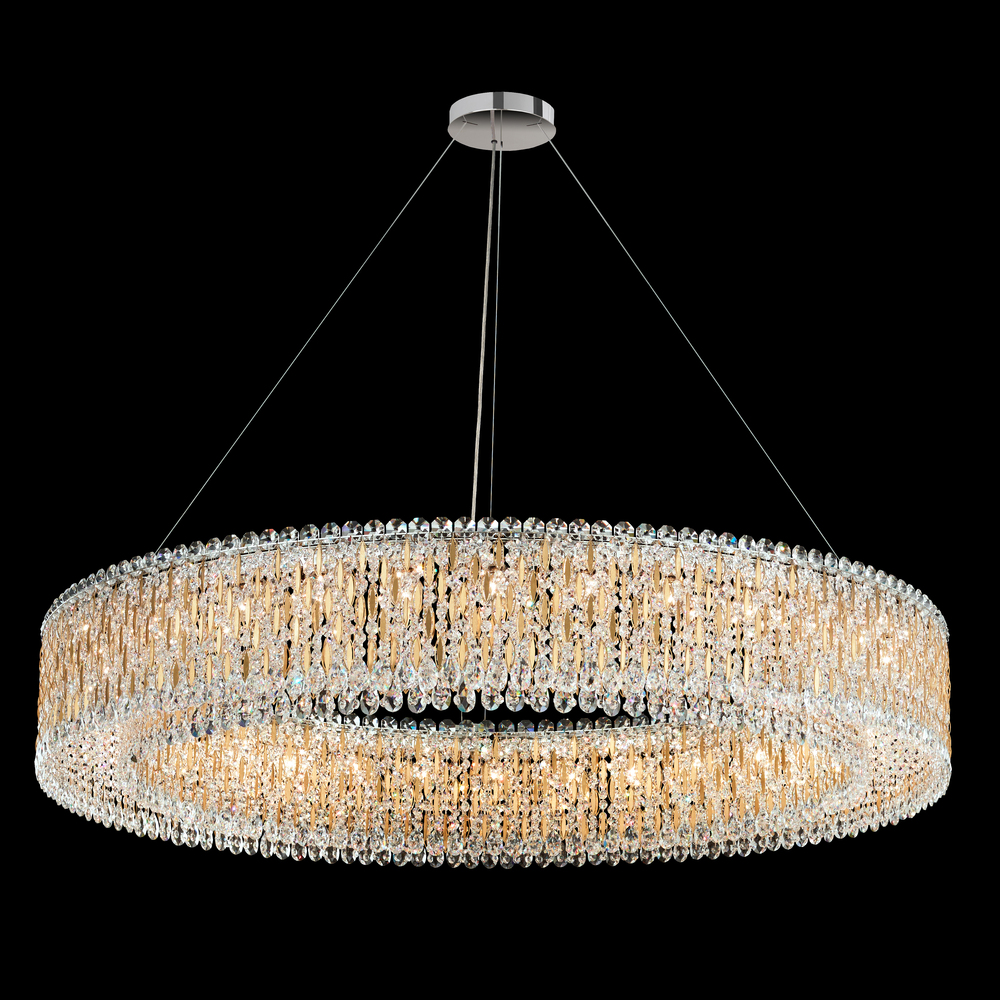 Sarella 32 Light 120V Pendant in Heirloom Gold with Clear Heritage Handcut Crystal