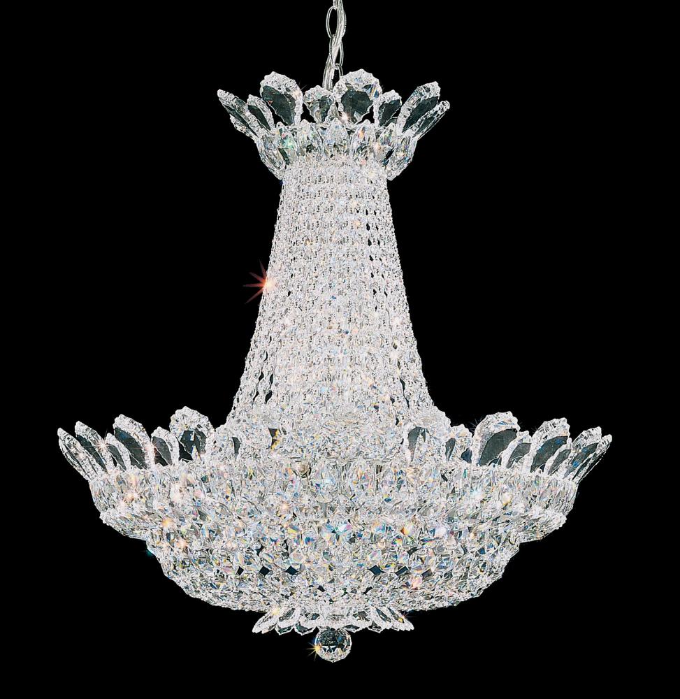 Trilliane 24 Light 120V Chandelier in Polished Stainless Steel with Clear Heritage Handcut Crystal
