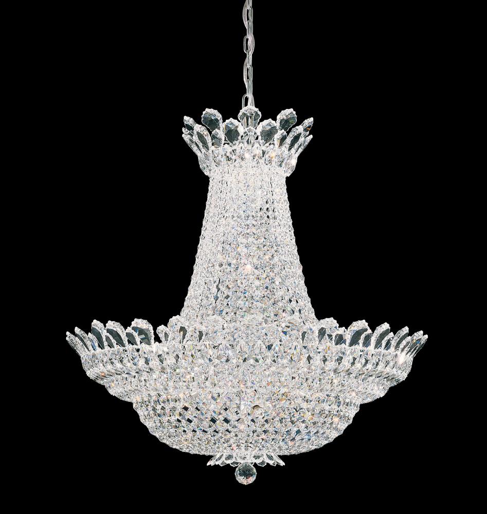 Trilliane 53 Light 120V Chandelier in Polished Stainless Steel with Clear Heritage Handcut Crystal
